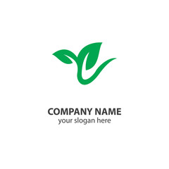 leaf nature logo design element