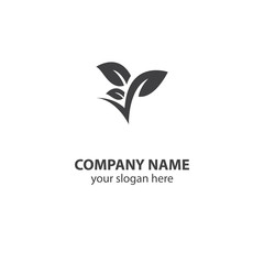 leaf nature logo design element