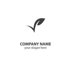 Fototapeta premium leaf nature logo design element
