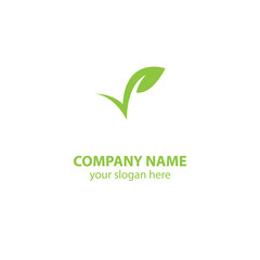 leaf nature logo design element