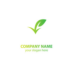 leaf nature logo design element