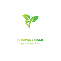 leaf nature logo design element