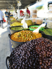 Puesto de aceitunas