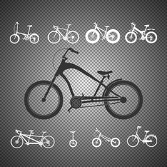 Set of bikes icons.Vector illustration
