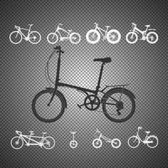 Set of bikes icons.Vector illustration