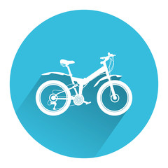 Fototapeta na wymiar Mountain bike Icon. Blue bike