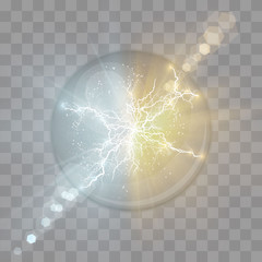 Vector illustration. Transparent light effect