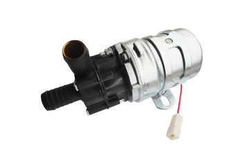 electric motor of liquid car heater on isolated white background
