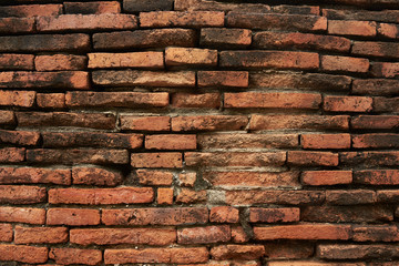 Background pattern of old brown brick wall