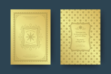 Christmas greeting card design template vector illustration.