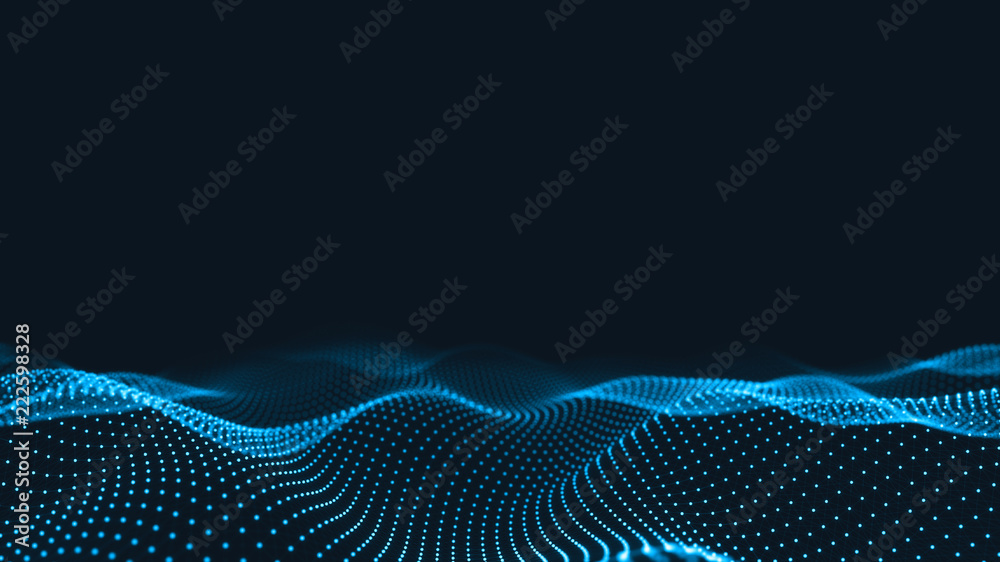 Poster abstract 3d technology and science neon visualization. blockchain and cryptocurrency. digital wallpa