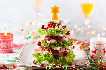 Christmas tree appetizer