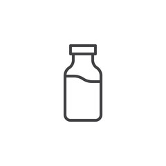 Milk bottle outline icon. linear style sign for mobile concept and web design. Bottle of water line vector icon. Symbol, logo illustration. Pixel perfect vector graphics