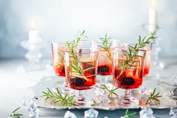 Winter berry cocktails