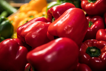 Red and yellow peppers