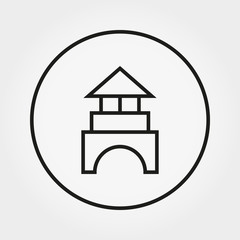 Baby building kit. Toy. Vector. Icon. Line.