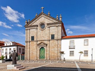 Fototapeta na wymiar Braga, Portugal. Sao Paulo Church. 16th century Mannerist style religious building.