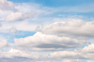 Closeup Blue sky with white clouds background