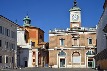 Fototapeta na wymiar veduta panoramica di alcuni angoli di Ravenna, Italia