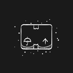 Sketch icon in black - Logistic box