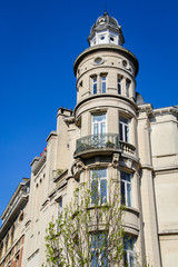 Fototapeta premium A corner apartment in a neighborhood in Brussels Belgium