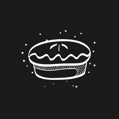 Sketch icon in black - Cake