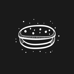 Sketch icon in black - Cake