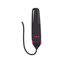Hair straighten device color vector icon. Flat design