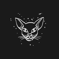 Sketch icon in black - Cat