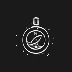 Sketch icon in black - Compass