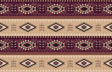 Abstract ethnic pattern. Background in navajo style - obrazy, fototapety, plakaty