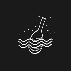 Sketch icon in black - Fishing float