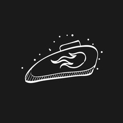 Sketch icon in black - Motorcycle gas tank