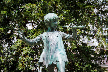 Peter Pan Statue in Egmont Park (Parc d'Egmont) Brussels