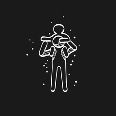 Sketch icon in black - Kid and Parent