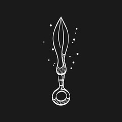 Sketch icon in black - Knife