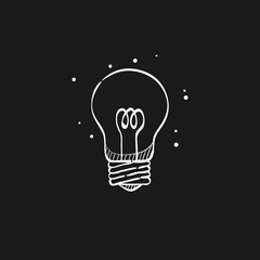 Sketch icon in black - Lightbulb