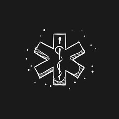Sketch icon in black - Medical symbol
