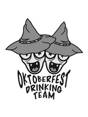 drinking oktoberfest 2 freunde paar lachen gesicht kopf hut bayern deutschland german party feiern fest saufen trinken alkohol bier krug durst team crew spaß