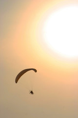 Paramotor is the generic name for the harness and propulsive portion of a powered paraglider (
