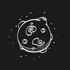 Sketch icon in black - Planet