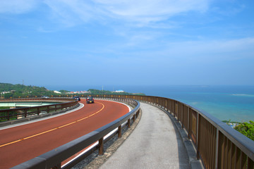 橋からの風景　ドライブ　観光地　沖縄