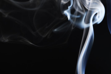 Abstract Smoke on Black Background