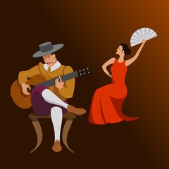 guitarist and flamenco dancer