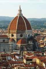 Fototapeta na wymiar Dome of the cathedral, Florence, Italy