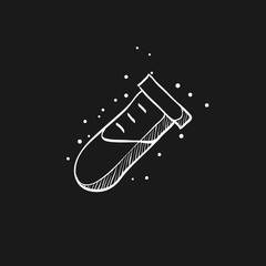 Sketch icon in black - Test tube