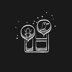 Sketch icon in black - Zoo map