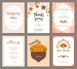 Thanksgiving greeting cards and invitations.