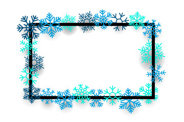 Winter sale background with snowflakes