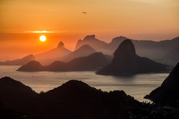 Sunset in city park niterói